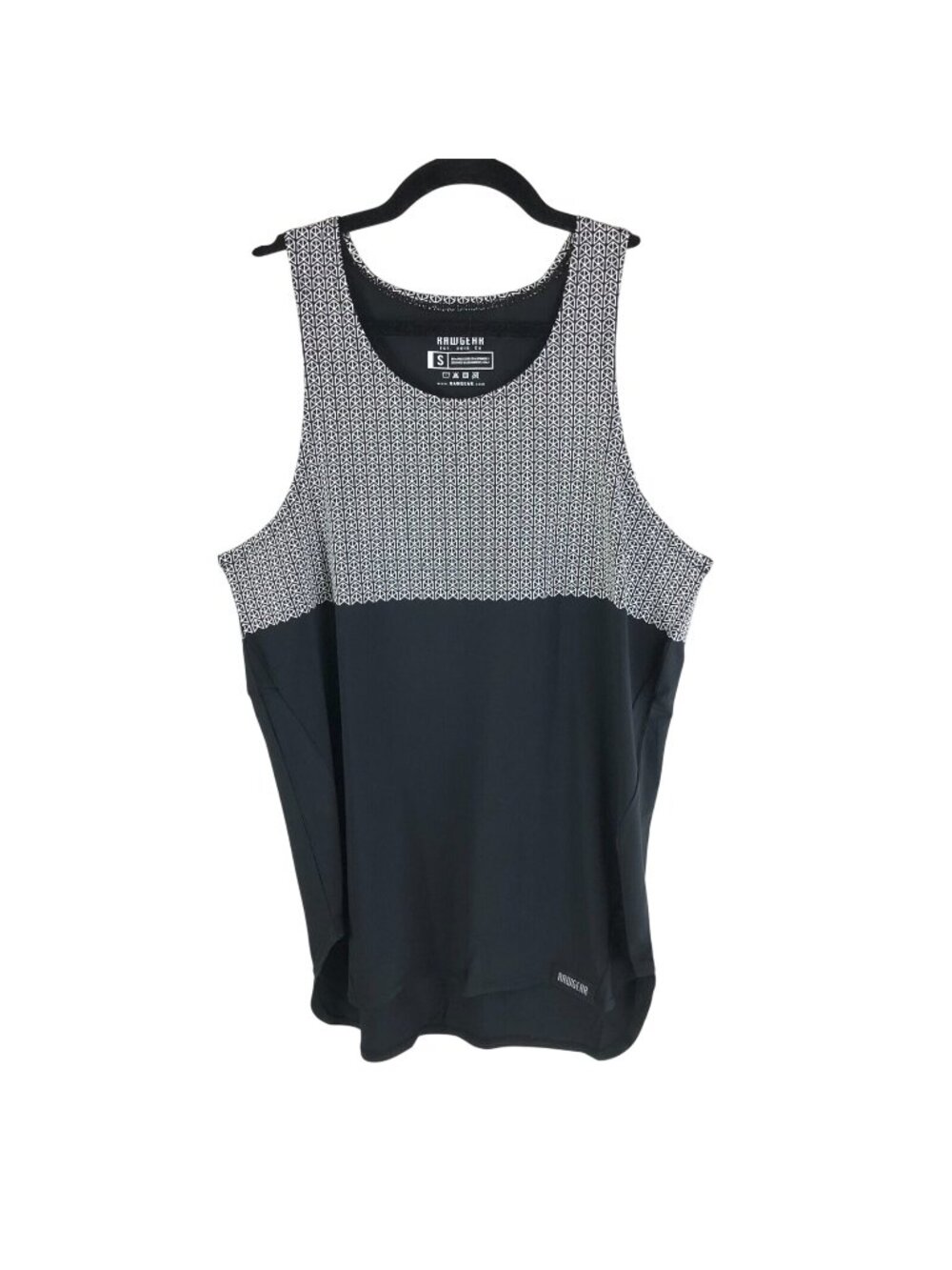 RawGear Bradley Martyn Mens Rawgear Drifit Tank Top Geometric Black White Size S